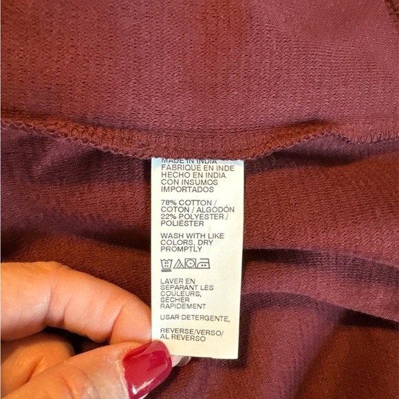 Men's Van Heusen Burgundy Long Sleeve Shirt Size L/G - Picture 10 of 10